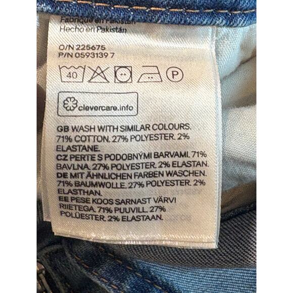 Divided by H&M Women's Blue Denim Distressed Overalls Size 6 - Picture 9 of 10